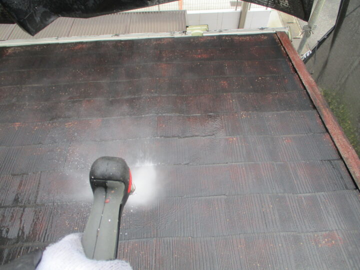屋根高圧洗浄 (2)