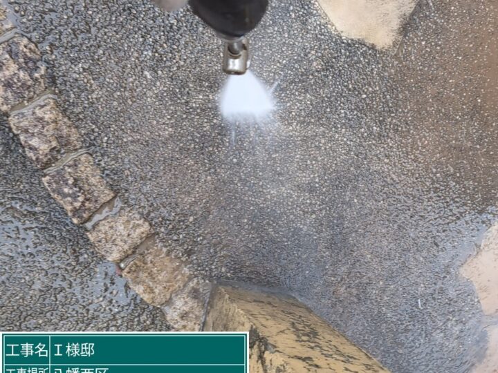 玄関高圧洗浄