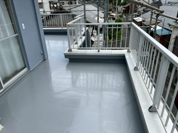 ベランダ防水施工後