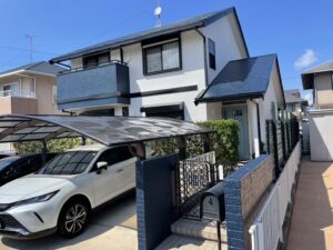 遠賀郡水巻町　Ｙ様邸　屋根塗装工事＋外壁塗装工事＋玄関ドア交換工事