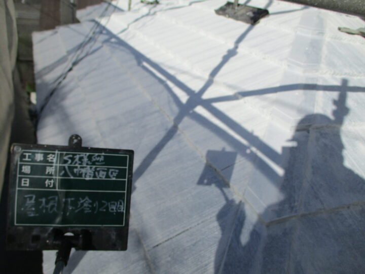 屋根下塗り2回目