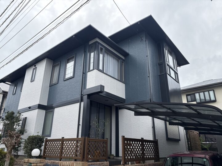 福岡県遠賀郡岡垣町 K様邸 外壁、屋根塗装工事