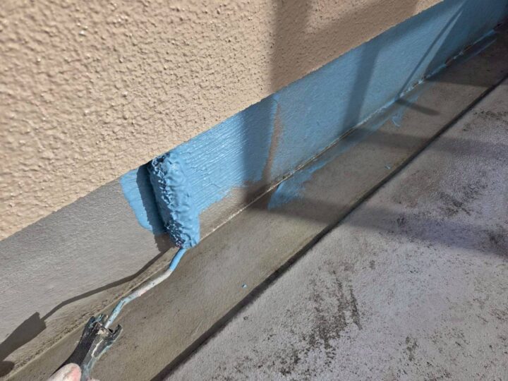 ベランダ施工中