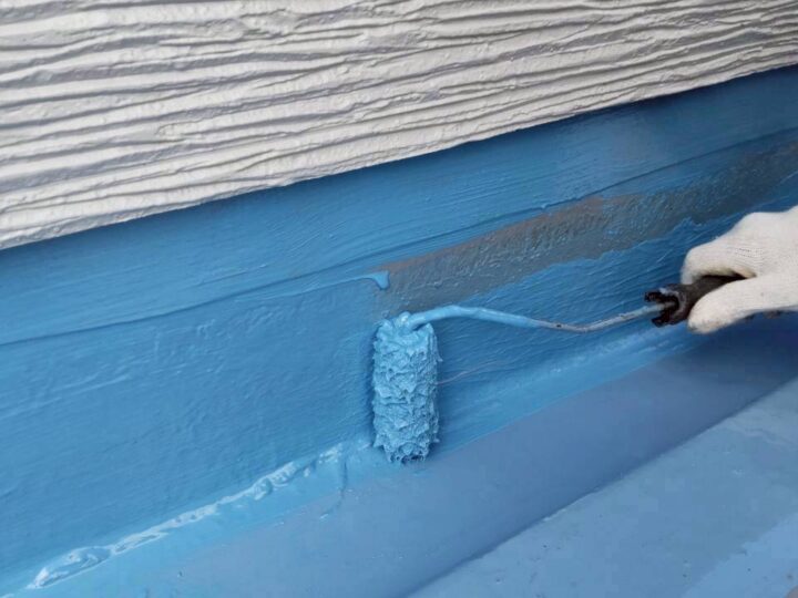 ベランダ施工中