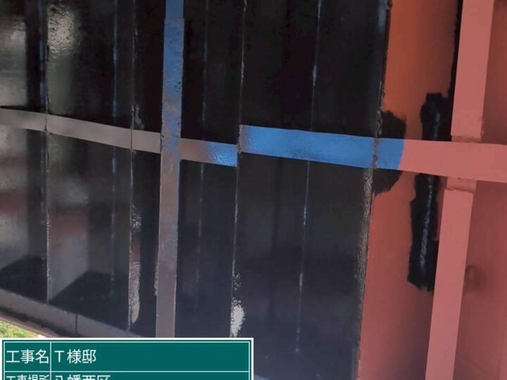 D棟 鉄骨上塗り