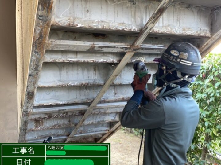 B棟 鉄骨階段ｻﾋﾞ落とし