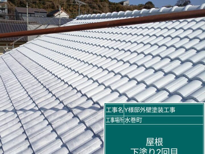 屋根下塗り２回目