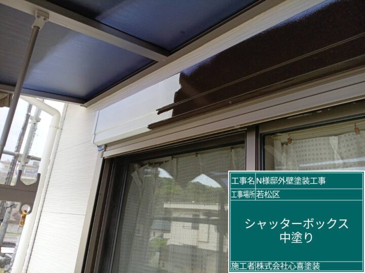 ｼｬｯﾀｰﾎﾞｯｸｽ中塗り