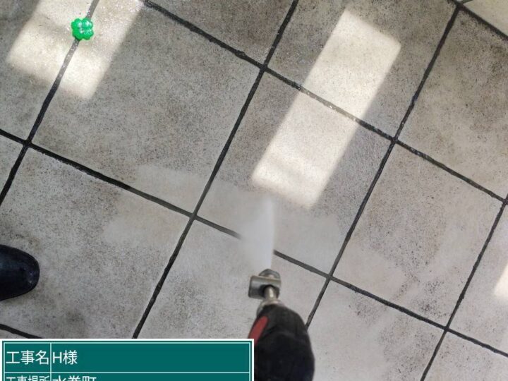 玄関アプローチ高圧洗浄